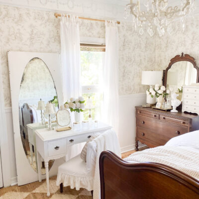 Making Room: My Cottage-Inspired Small Bedroom Vanity Setup