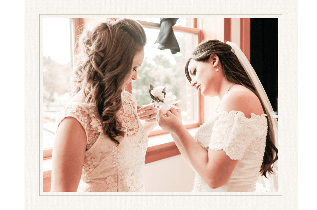 Margi and Lillian on Lillian's wedding day.