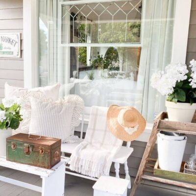 Decorating a Small Front Porch for Summer: DIY Vintage-Inspired Floral Pots