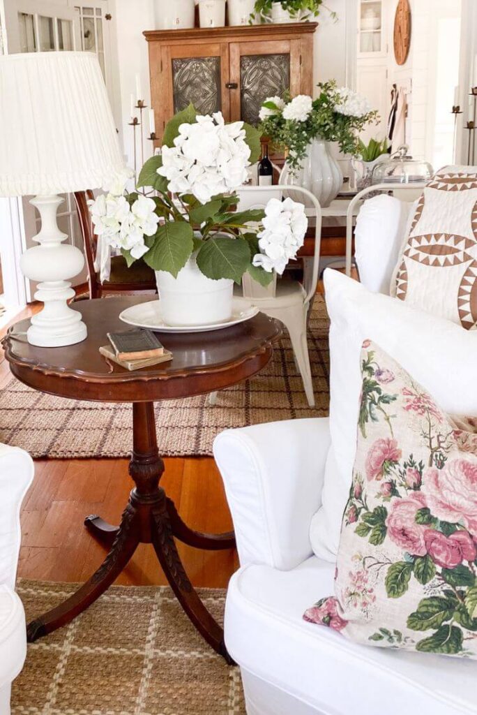 Pottery Barn faux florals for spring.